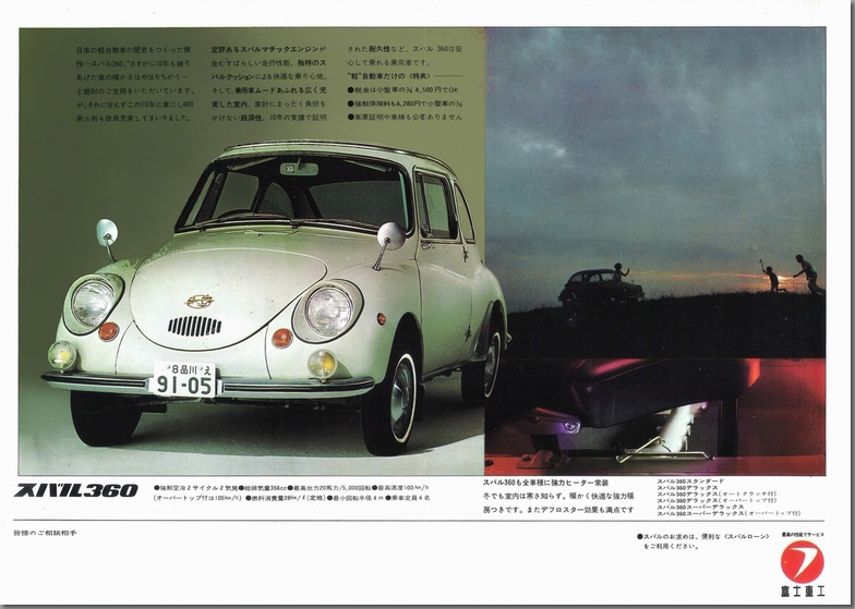 昭和43年2月発行 スバル高級乗用車シリーズ カタログ (2)