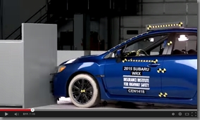 2015 Subaru WRX small overlap IIHS crash test